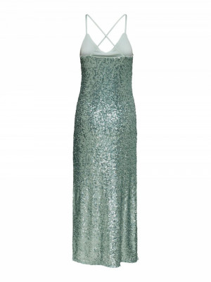 ONLRIO S/L SEQUINS LONG DRESS WVN