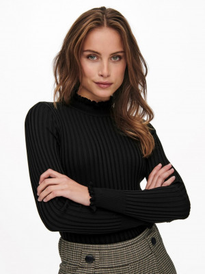 ONLKELCI L/S RUFFLE PULLOVER KNT